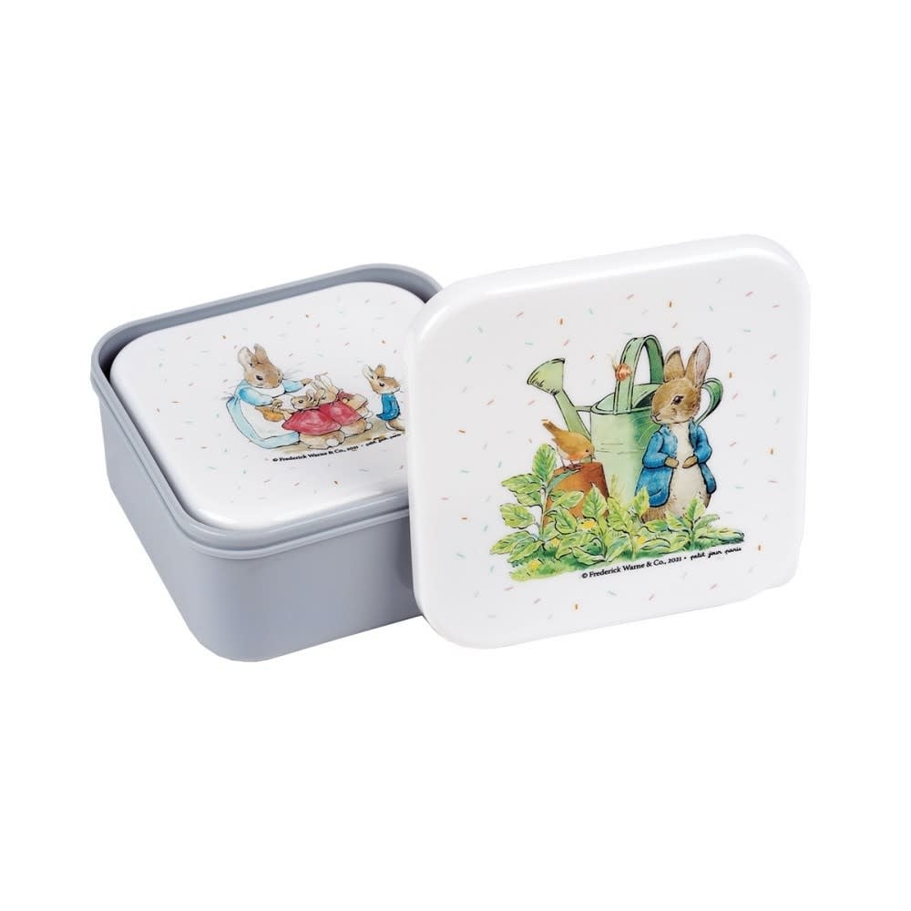 Petit Jour | Peter Rabbit | Set van 3 lunchboxen | 11,3 - 9,9 - 8,4 cm - Kleine Eland