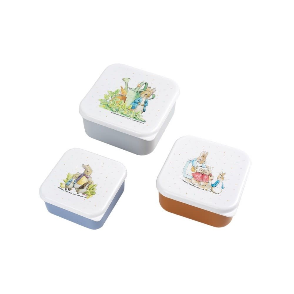 Petit Jour | Peter Rabbit | Set van 3 lunchboxen | 11,3 - 9,9 - 8,4 cm - Kleine Eland