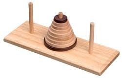 Philos | Toren van Hanoi | Heveahout | 9 ringen | 6+