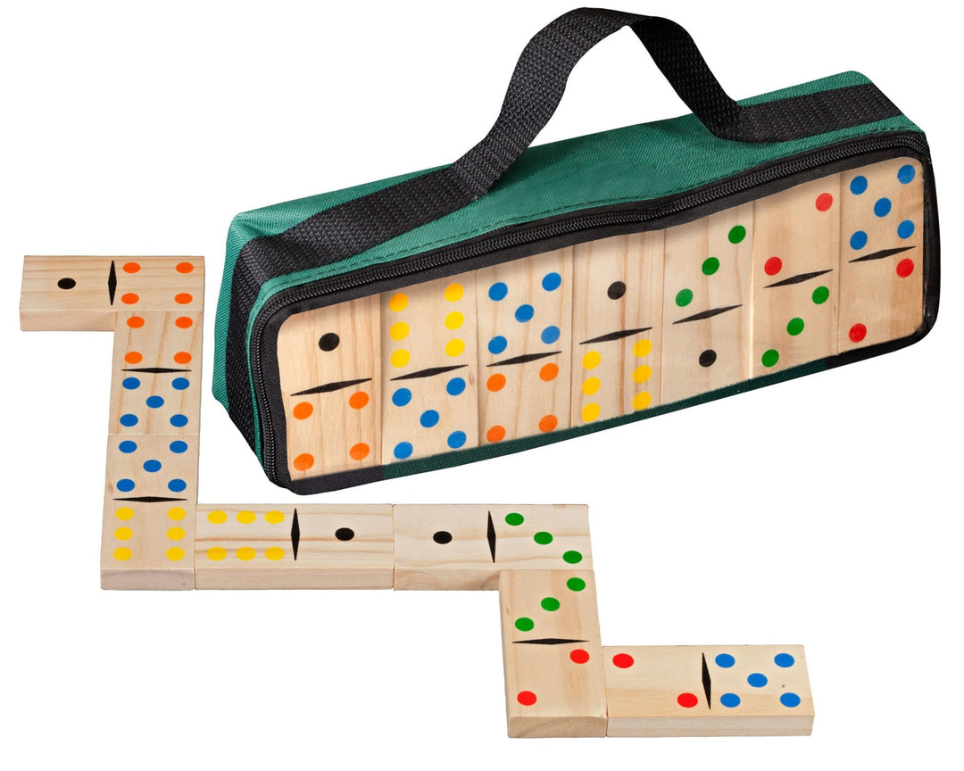 Philos | Houten Domino Spel | Dubbel Zes | 28 delig | 3+ - Kleine Eland