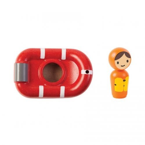 Plan Toys | Houten Boot | Coast Guard Boat | + - Kleine Eland