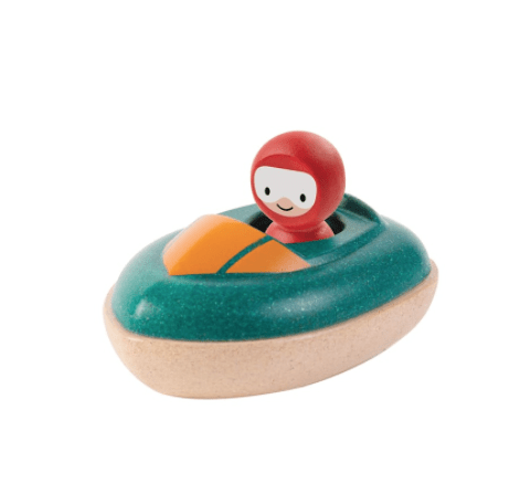 Plan Toys | Houten Boot | Speedboat |1+ - Kleine Eland