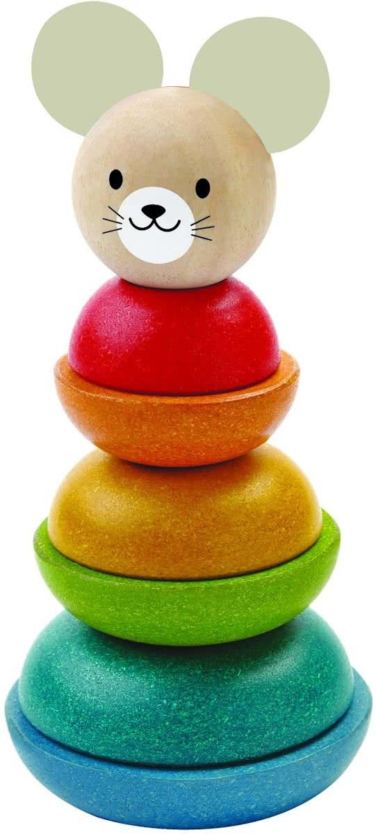 Plan Toys | Houten Stapelringen | Stacking Ring | 7 delig | +18 mnd - Kleine Eland