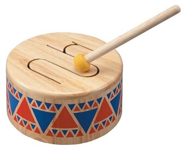 Plan Toys | Solid Wooden Drum | Houten Trommel | 16 cm | +18 mnd - Kleine Eland