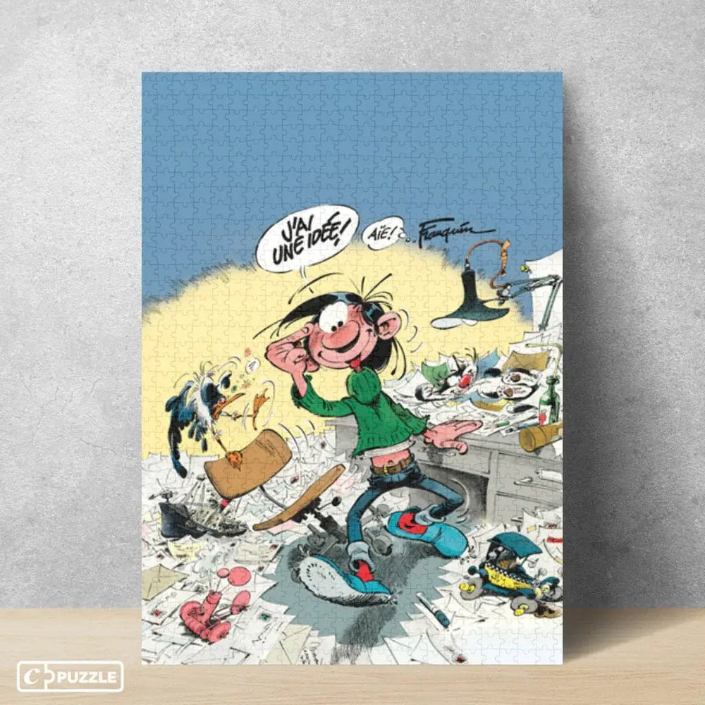Plastoy | Puzzel | 48 x 68 cm | Guust Flater | Gaston | 1000 stukjes - Kleine Eland