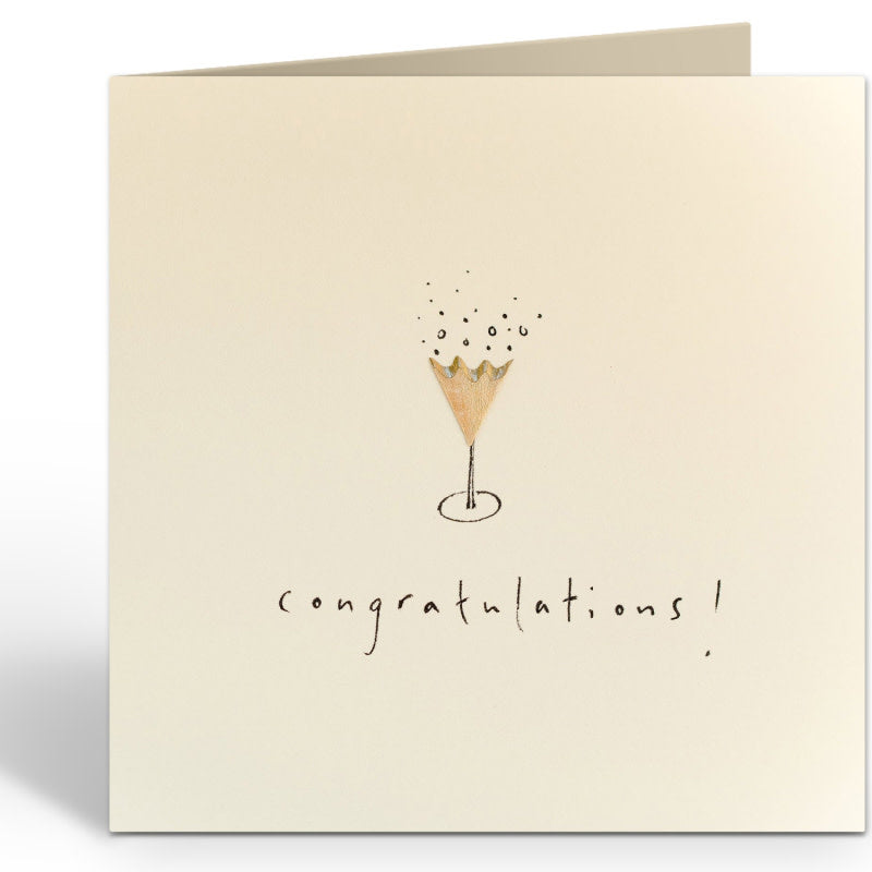Pencil Shavings Cards by Ruth Jackson | Champagne | Congratulations