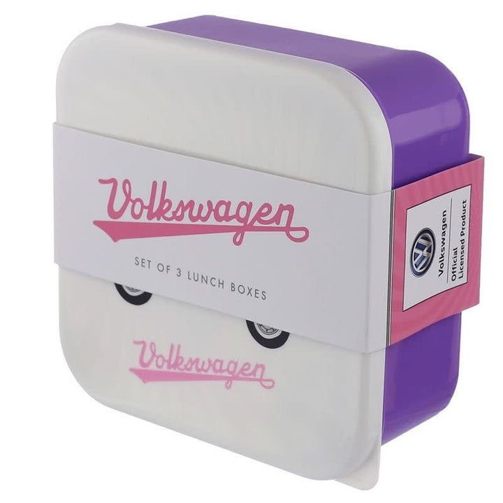 Puckator | Set van 3 lunchboxen | Volkswagen VW T1 | Camper Bus | Summer | 13,5 - 11,5 - 10 cm - Kleine Eland