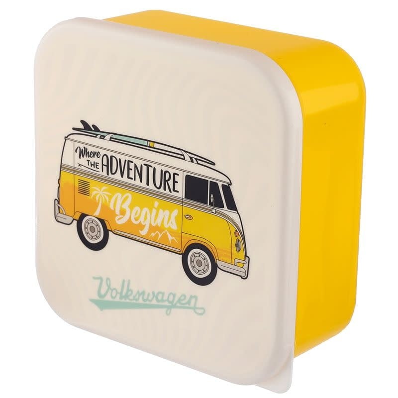 Puckator | Set van 3 lunchboxen | Volkswagen VW T1 | Camper Bus | Surf | 13,5 - 11,5 - 10 cm - Kleine Eland