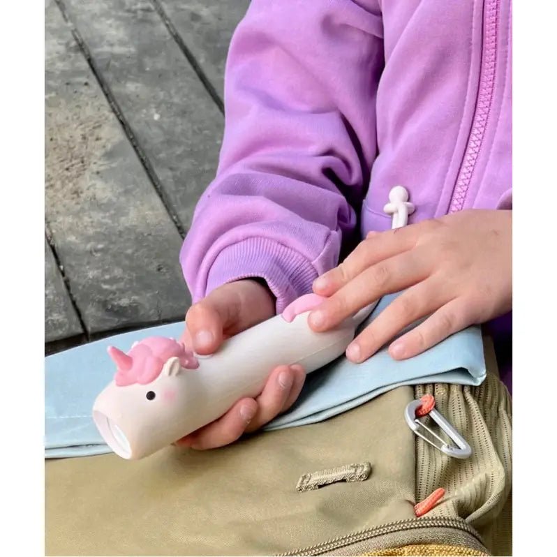 Rabbit &amp; Friends | Unicorn | Oplaadbare Zaklantaarn | Siliconen | 25cm | 2+ - Kleine Eland