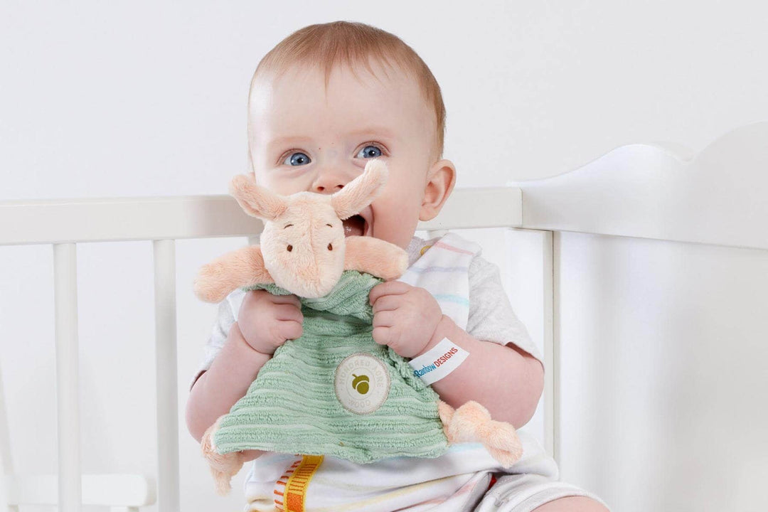 Rainbow Design | Disney Comfort Blanket | Classic Piglet | 25 cm | 0+ - Kleine Eland