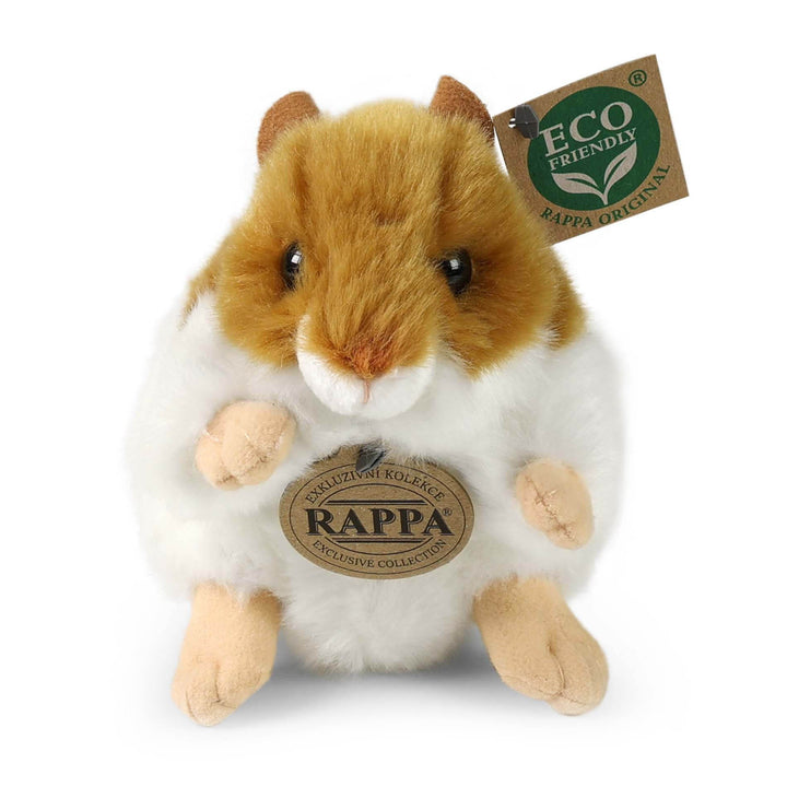 Rappa Plüschhamster, 13 cm, vor weißem Hintergrund