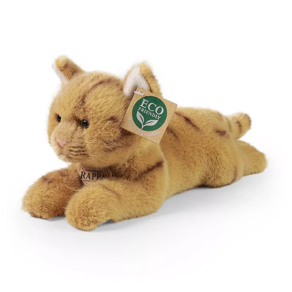 Rappa Plush Toy | Beige/Bruine Cyperse Kat | 20 cm | 0+ - Kleine Eland