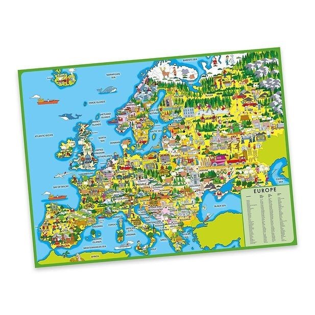 Robert Frederick Ltd l Puzzel Amazing Europa | 250 stukjes | 57 cm x 43 cm | 6+ - Kleine Eland