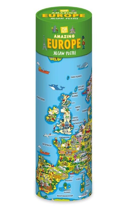 Robert Frederick Ltd l Puzzel Amazing Europa | 250 stukjes | 57 cm x 43 cm | 6+ - Kleine Eland