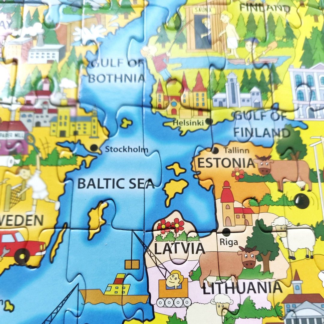 Robert Frederick Ltd l Puzzel Amazing Europa | 250 stukjes | 57 cm x 43 cm | 6+ - Kleine Eland