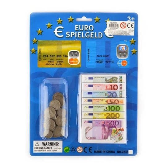 Robetoy | Euro Money | Euromunten | Speelgeld | 20 munten en 70 biljetten | 4+ - Kleine Eland