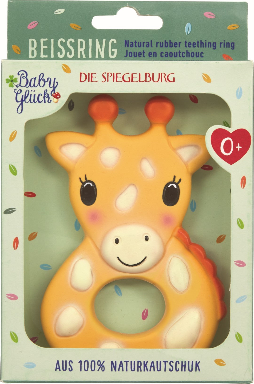 Baby Glück-bijtring giraf in verpakking