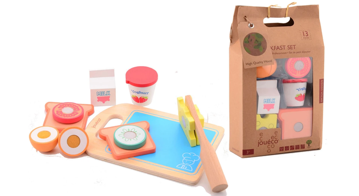 Joueco | Houten Ontbijtset | 13 delig | 3+