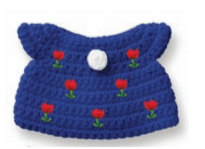 Gehaakte Knuffel | Miffy/Nijntje | Clothing | Blue Tulip Dress | 25 cm | 100 % Cotton | 0+