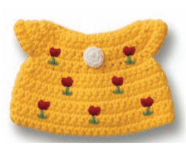 Crochet Plush Toy | Miffy | Clothing | Yellow Tulip Dress | 25 cm | 100% Cotton | 0+
