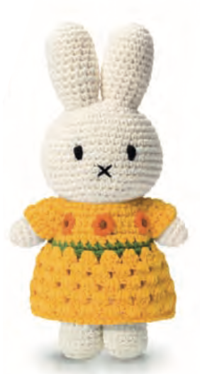 Gehaakte Knuffel | Miffy/Nijntje | New Sunflower Dress | 25 cm | 100 % Cotton | 0+
