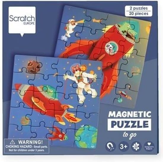 Scratch To Go Magnetisch Puzzelboek Ruimte 18 cm 3+ - Kleine Eland