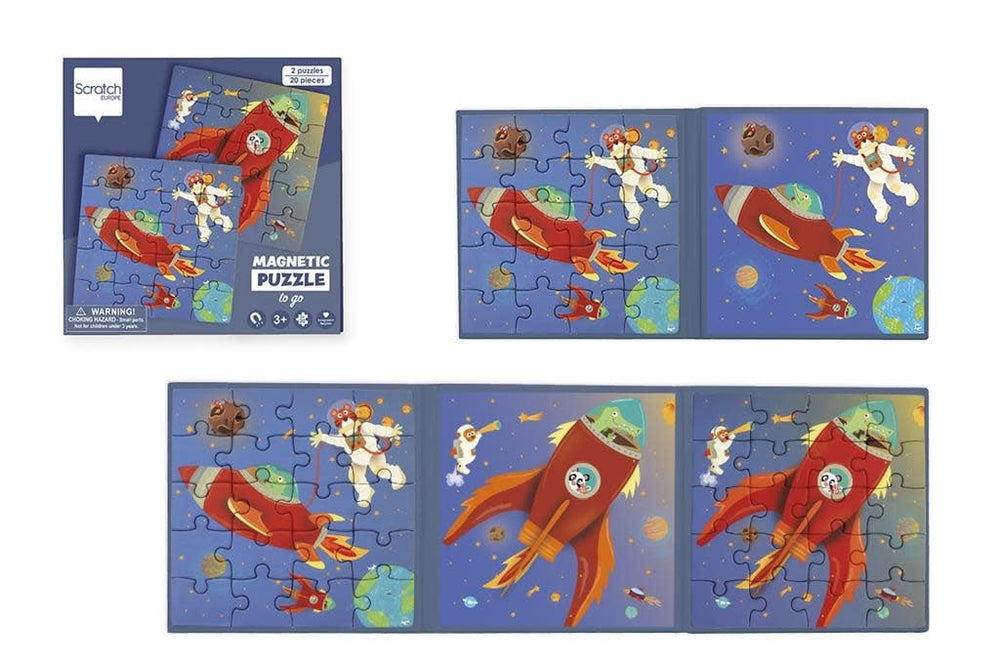 Scratch To Go Magnetisch Puzzelboek Ruimte 18 cm 3+ - Kleine Eland