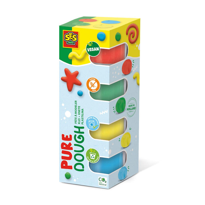 Emballage et quatre pots de pâte à modeler SES Feel Good Pure