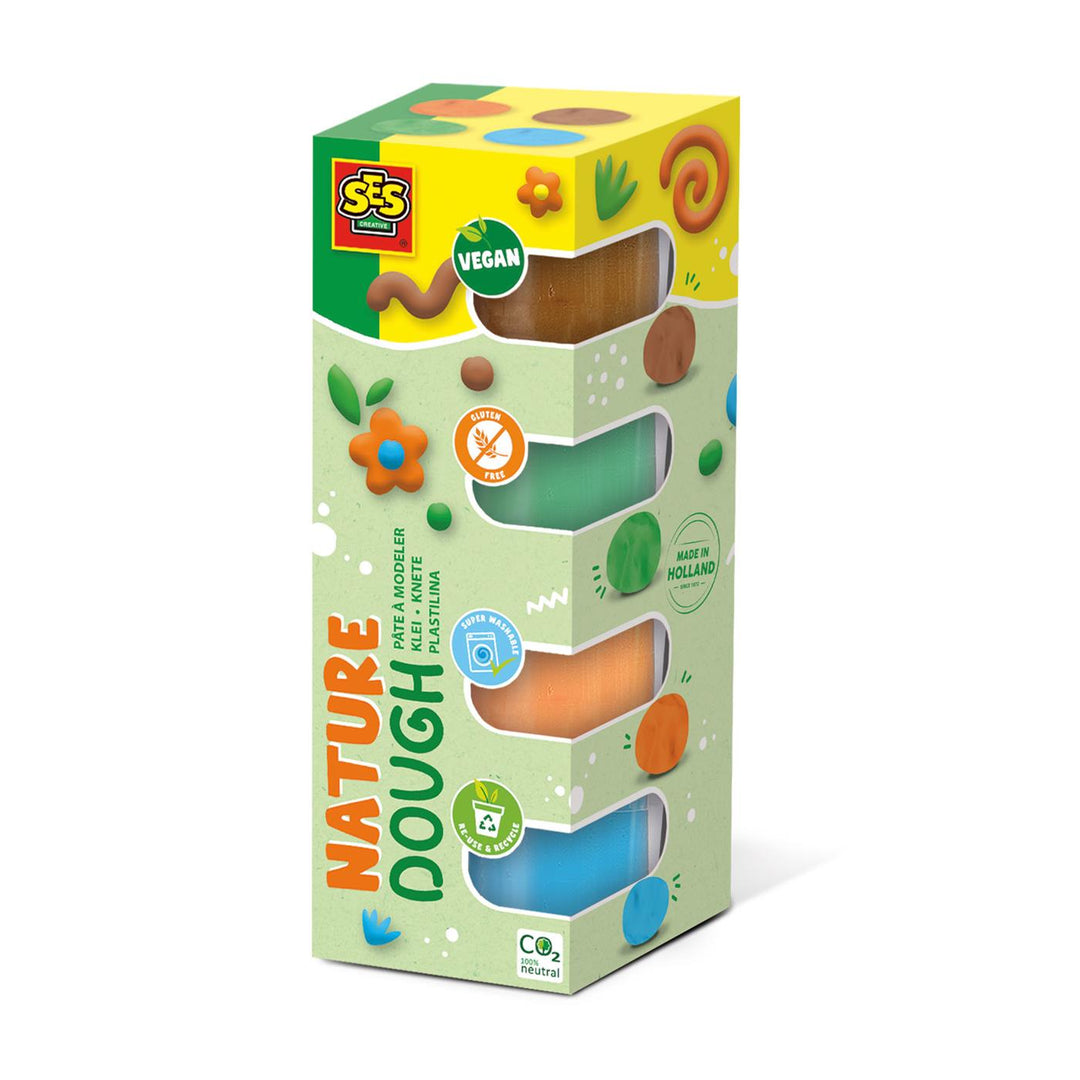 Emballage et quatre pots de pâte à modeler SES Feel Good Nature
