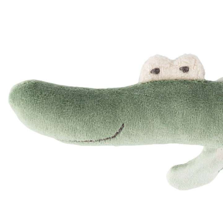 Sigikid | Katoenen Grijp Speeltje | Rammelaar | Krokodil | 23 cm | 0+ - Kleine Eland