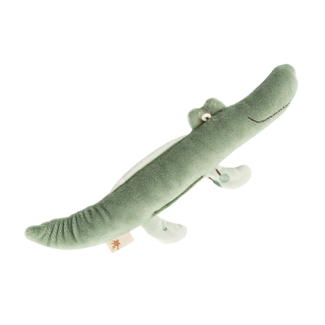 Sigikid | Katoenen Grijp Speeltje | Rammelaar | Krokodil | 23 cm | 0+ - Kleine Eland