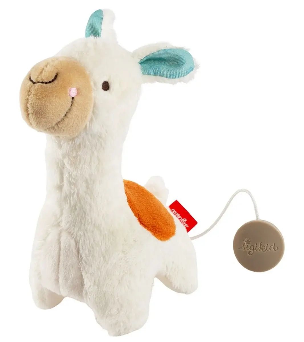 Sigikid | Kleine Knuffel met Muziek | Lama | 16 cm | 0+ | Mozarts Wiegenlied - Kleine Eland