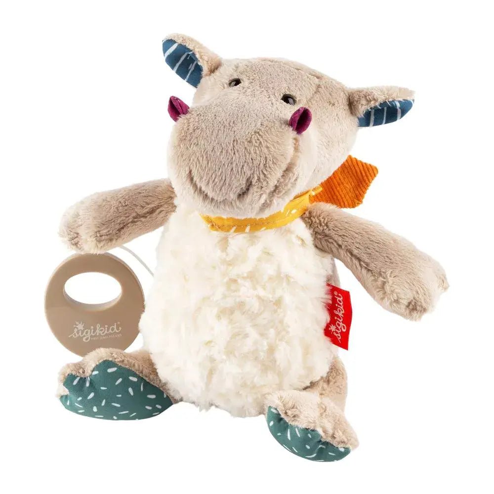 Sigikid | Knuffel inclusief Muziekdoosje met Trekkoord | Dragon | Anouk Pinebumm | Melody: Various | 10 x 22 x 20 cm | 0+ - Kleine Eland