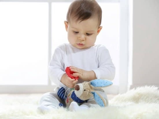 Sigikid | Knuffel inclusief Muziekdoosje met Trekkoord | Konijn | Melody: Various | 22 cm | 0+ - Kleine Eland