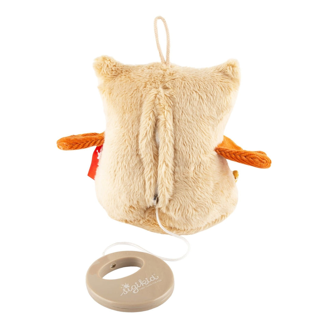 Sigikid | Knuffel inclusief Muziekdoosje met Trekkoord | Uil | Melody: Various | 12 cm | 0+ - Kleine Eland