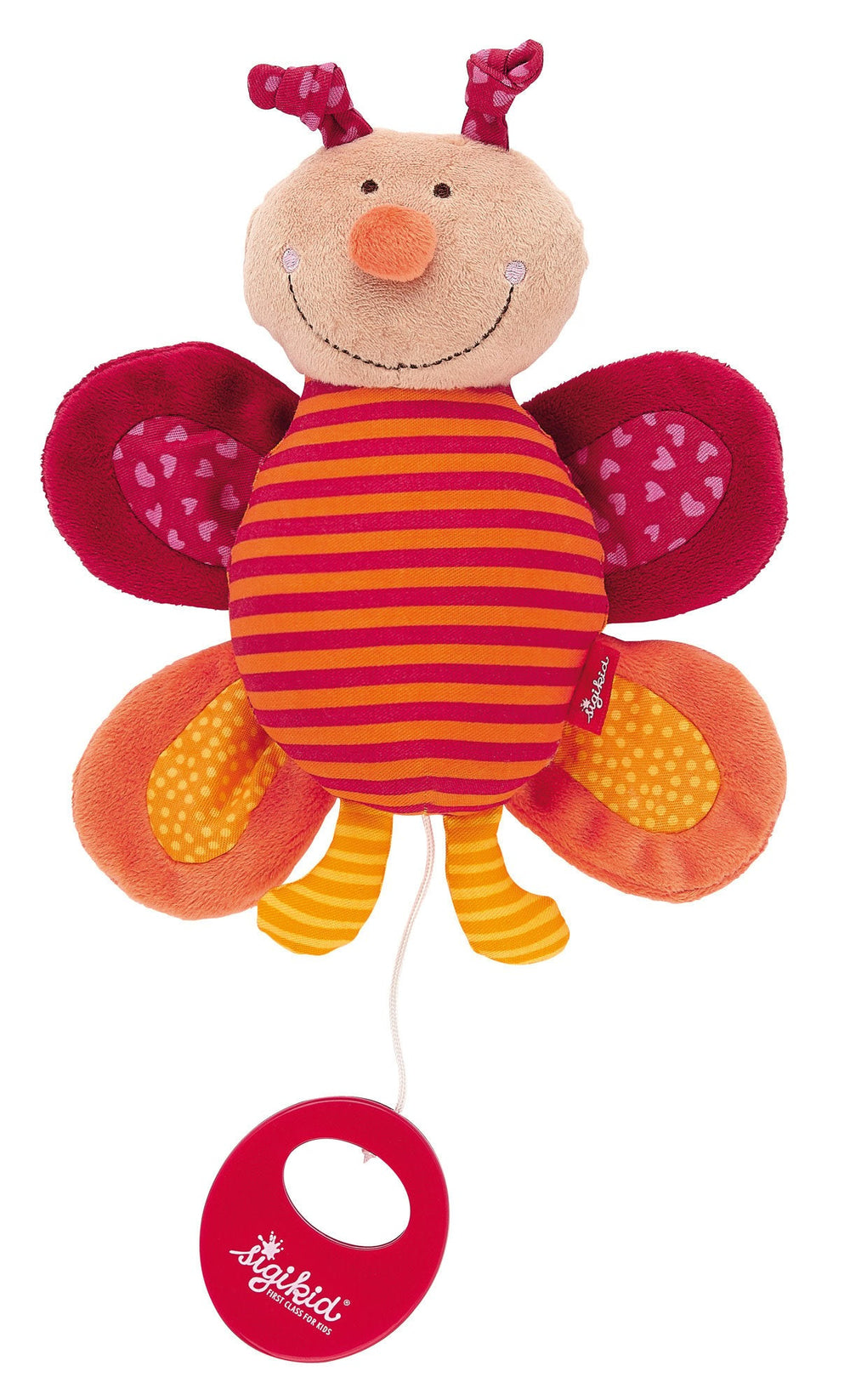 Sigikid | Knuffel inclusief Muziekdoosje met Trekkoord | Vlinder | Melody: Various | 20cm | 0+ - Kleine Eland