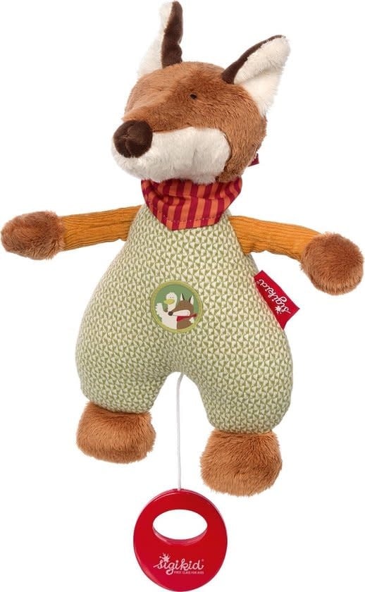 Sigikid | Knuffel met Muziek | Musical Forest Fox | Weist Du Wieviel Sternlein Stehen | 24 cm | 0+ - Kleine Eland