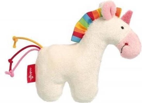 Sigikid | Red Stars | Mini Rammelaar | Eenhoorn | Wit | 13 cm | 0+ - Kleine Eland
