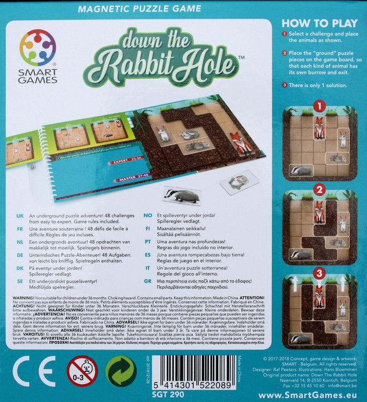 Smartgames | Magnetic Travel Game | Down The Rabbit Hole | 5+ - Kleine Eland
