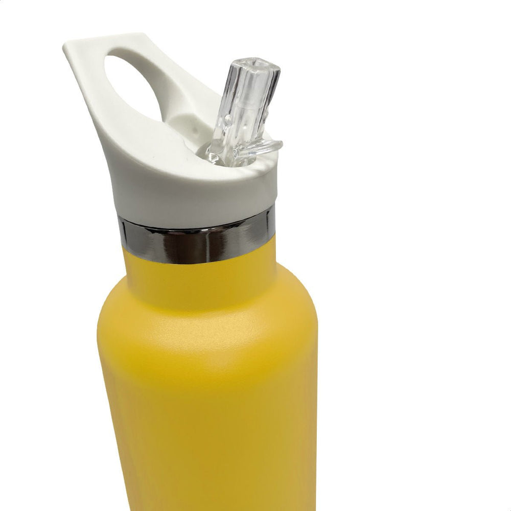 Smikkels | RVS Thermos drinkfles 350ml | Geel - Kleine Eland