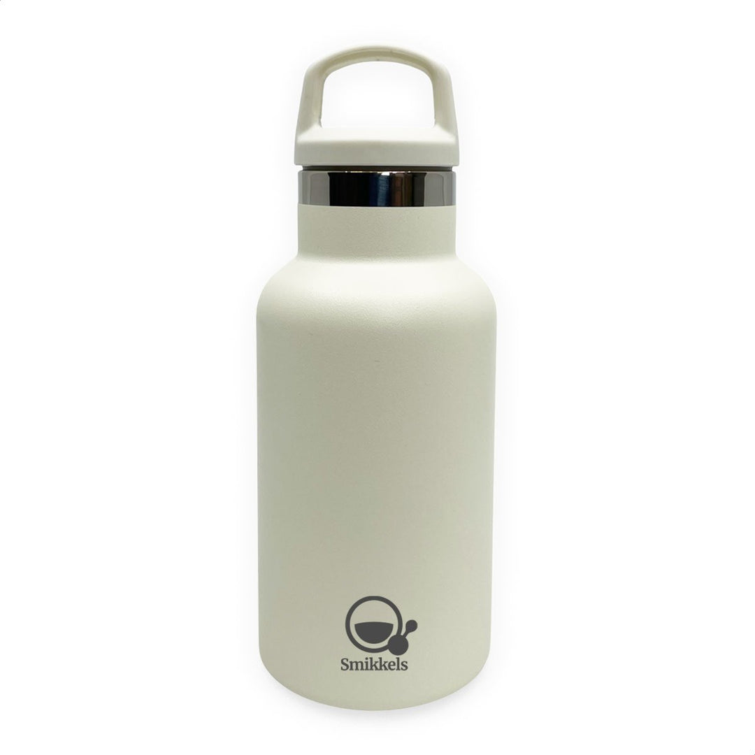 Smikkels | RVS Thermos drinkfles 350ml | Zacht Wit - Kleine Eland