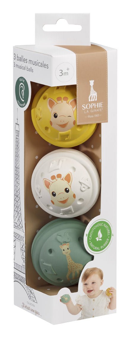 Sophie de Giraf | 5 Senses | Gehoor | Muzikale Ballen | 6 cm | + 3 maanden - Kleine Eland