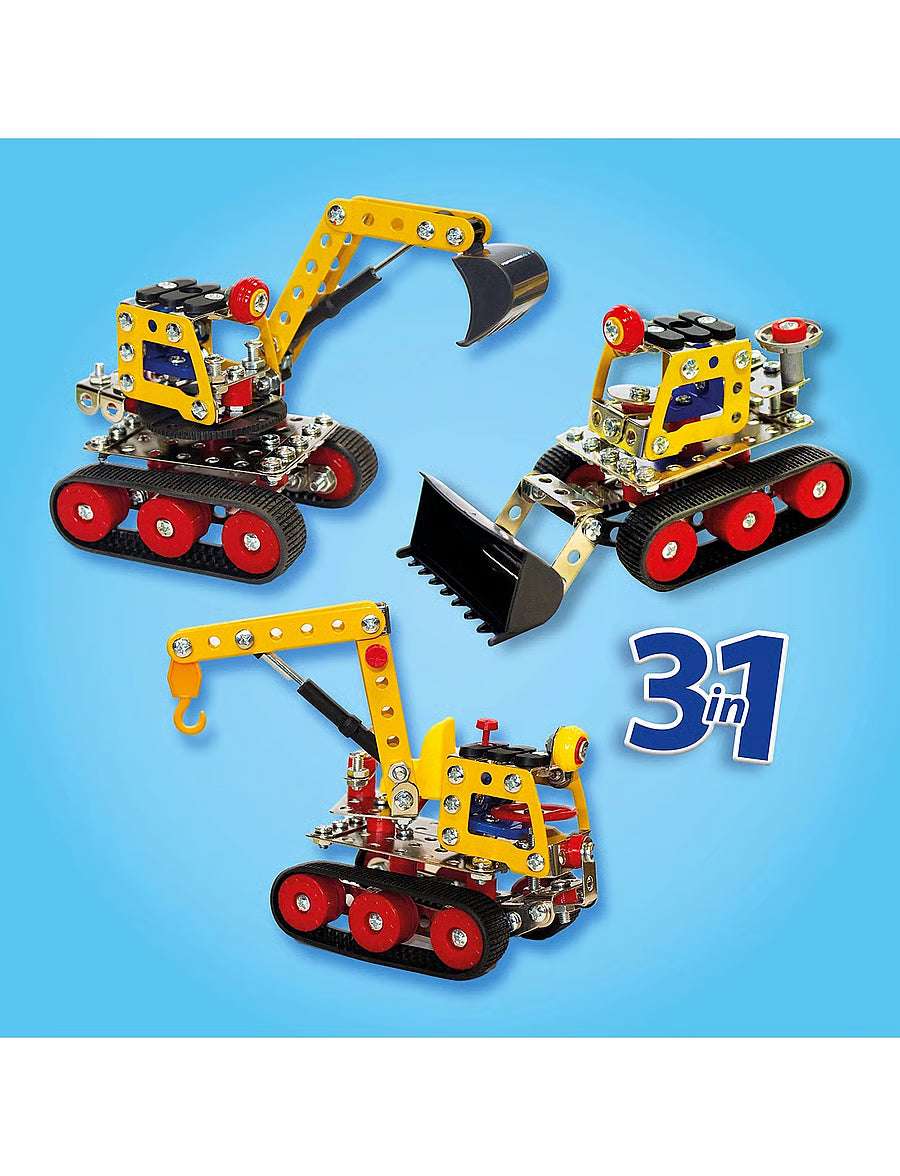 Ses | Creator Metalen Constructieset | Bouwvoertuigen 3-in-1 | 7+