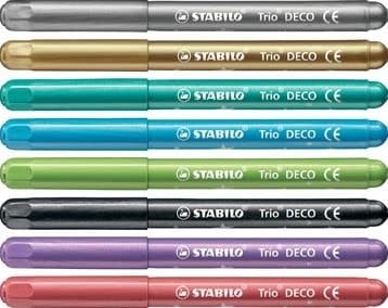 Stabilo | Viltstiften | Trio Deco | Metallic Viltstiften | 8 Kleuren - Kleine Eland