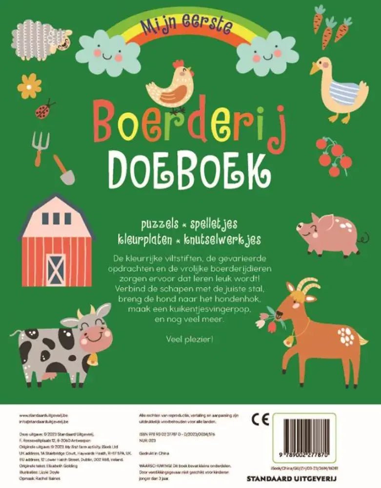 Standaard Uitgeverij | Mijn Eerste Doeboek | met stiften | Boerderij | 4+ - Kleine Eland