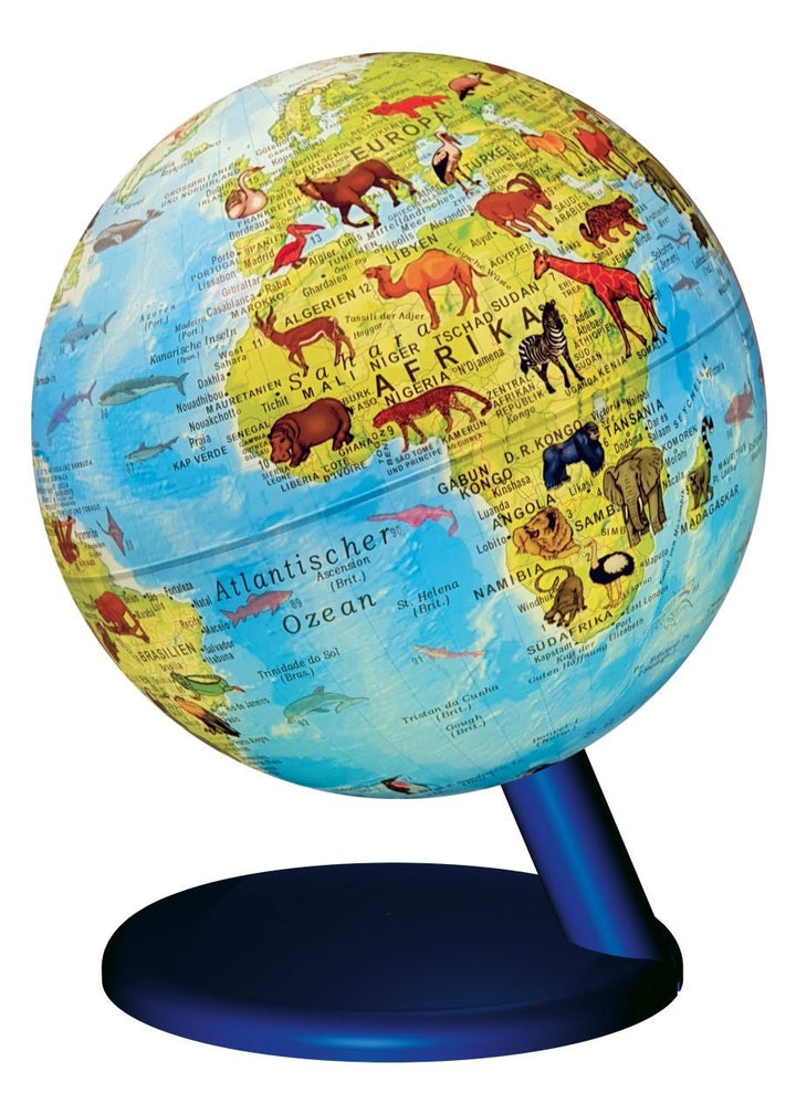 Stellanova l Globe Wereldbol met verlichting | Dieren | 15 cm - Kleine Eland
