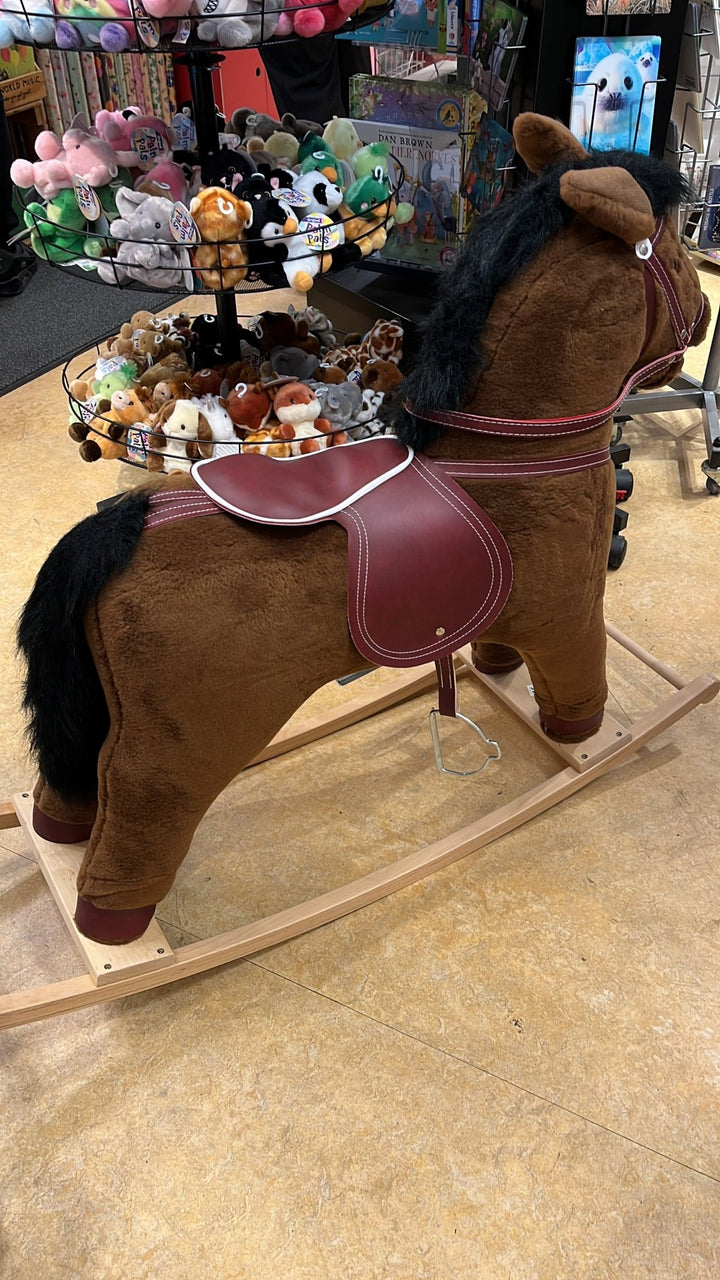 Stevig Pluche Hobbelpaard | Bruin | 2+ - Kleine Eland