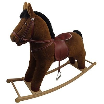 Stevig Pluche Hobbelpaard | Bruin | 2+ - Kleine Eland