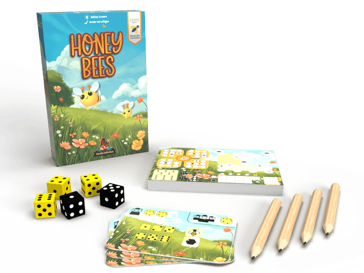 Studio Infinitus | Roll en Write spel | Honey Bees | 8+ - Kleine Eland