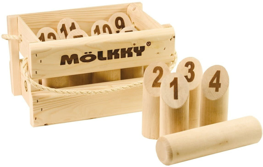 Tactic Games | Mölkky | het Original Vang - en werpspel in Houten Krat | 6+ - Kleine Eland